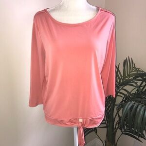 Company Ellen Tracy Stretch Tie Front Top M